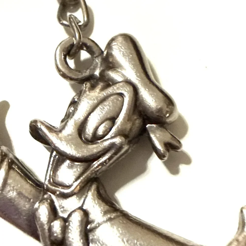 Vintage Disney Donald Duck Pewter Keychain 5